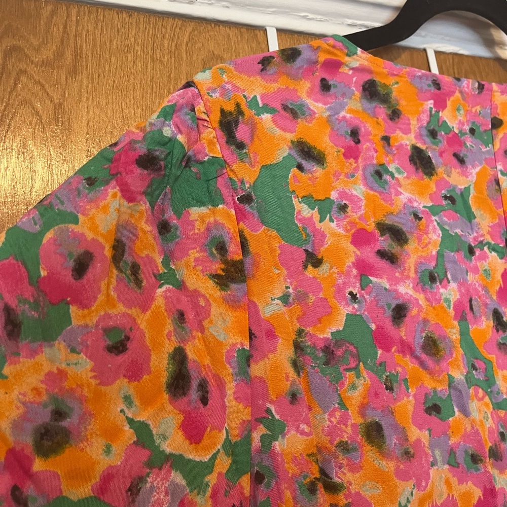 Monki wrap midi dress in pink floral print - Picture 12 of 15